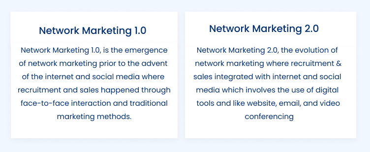 Network marketing 1.0 & Network marketing 2.0