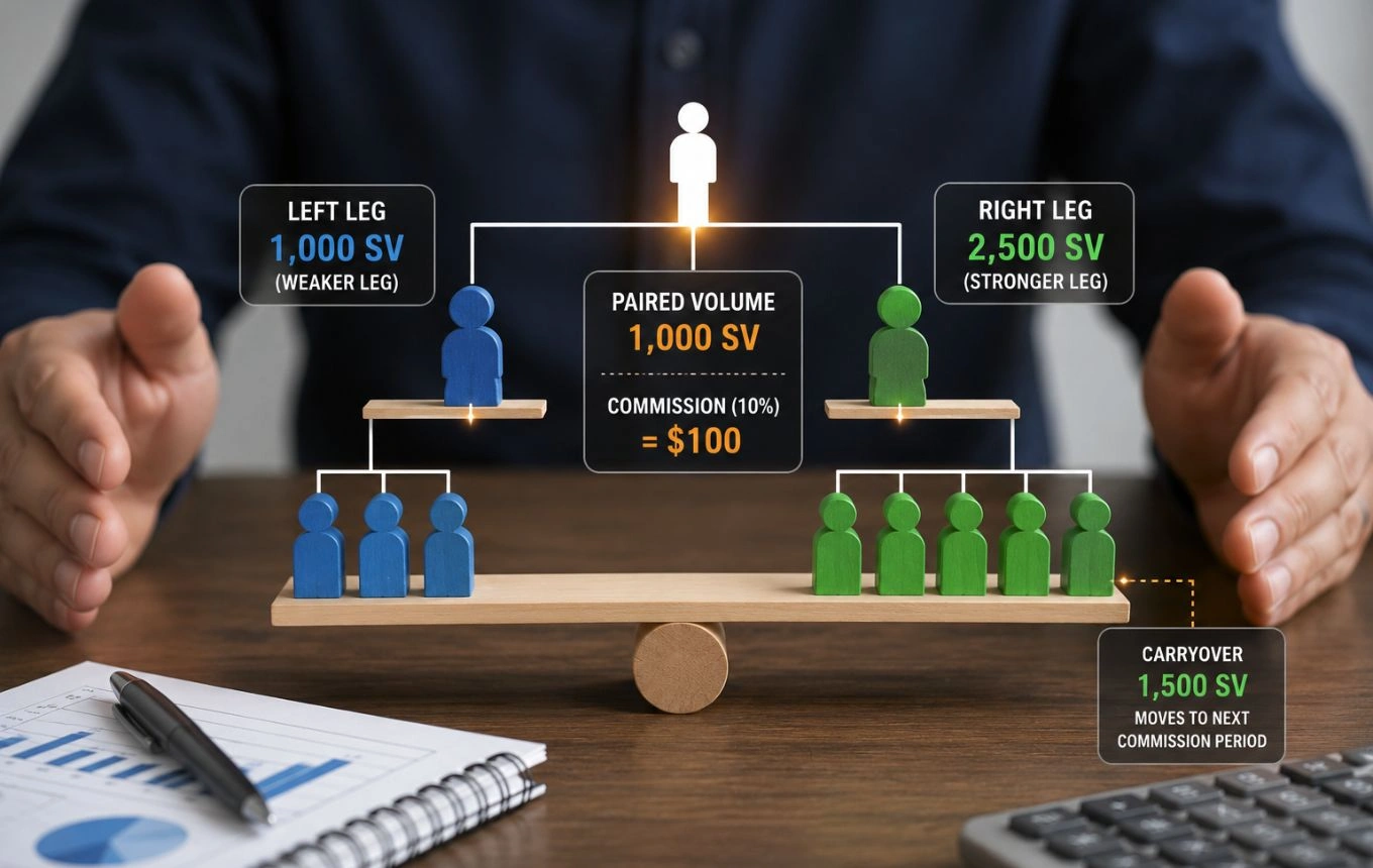 Binary MLM Income Calculation Explained: Formula, Examples & Rules