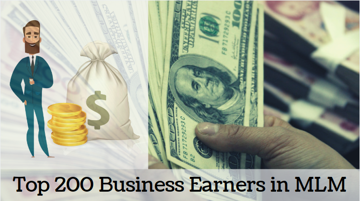 List of Top 100 Earners from Network Marketing