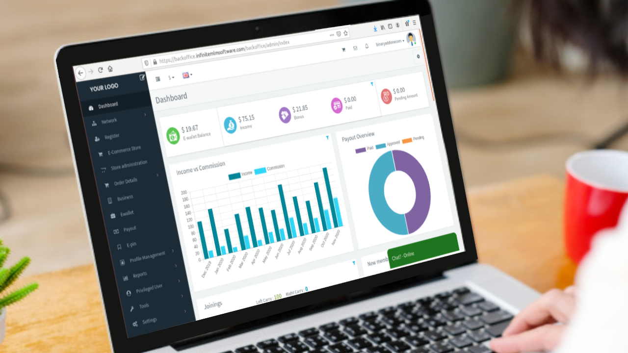 Infinite MLM Software version v12.0