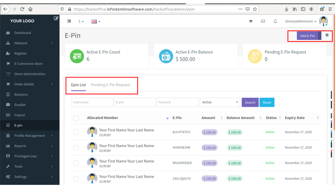 payout admin