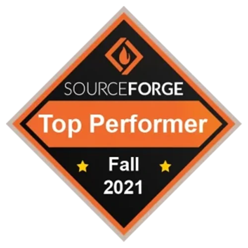 SourceForge Top Performer Fall 2021 Award