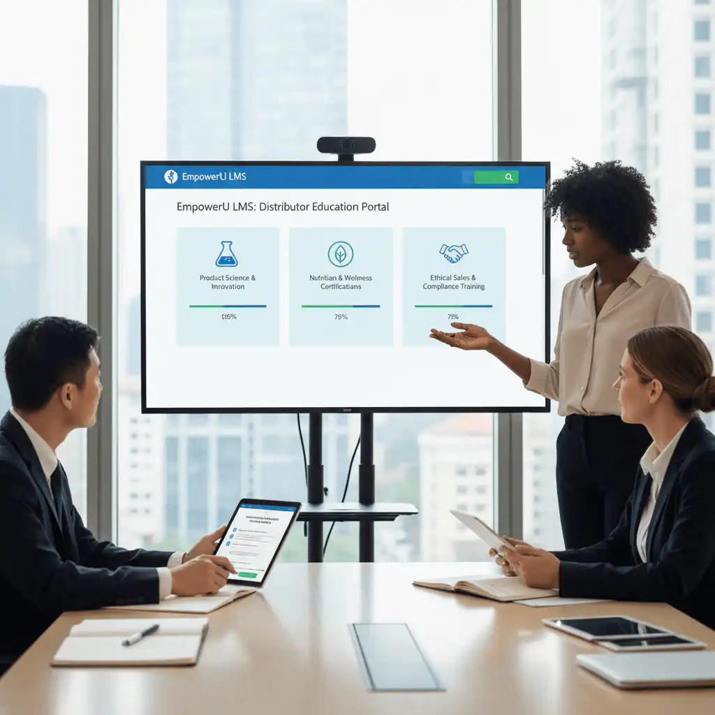 Learning Management System (LMS) for distributors